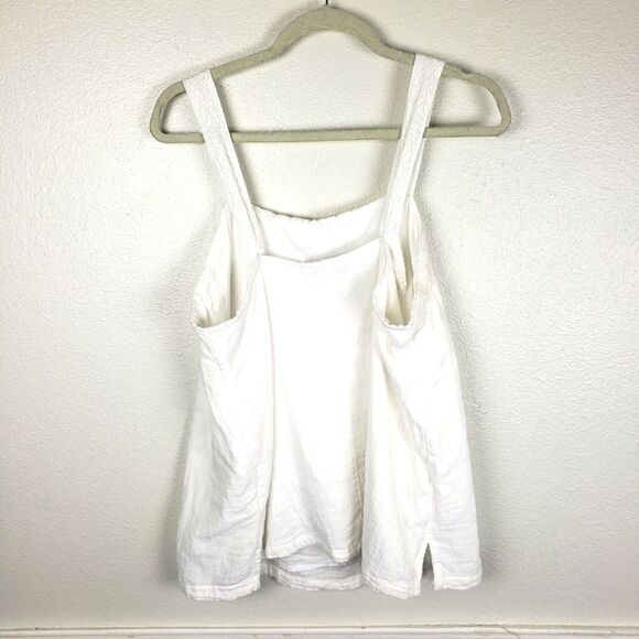Lane Bryant Plus Size White Button Cotton Tank Top Size 14 - Picture 2 of 10